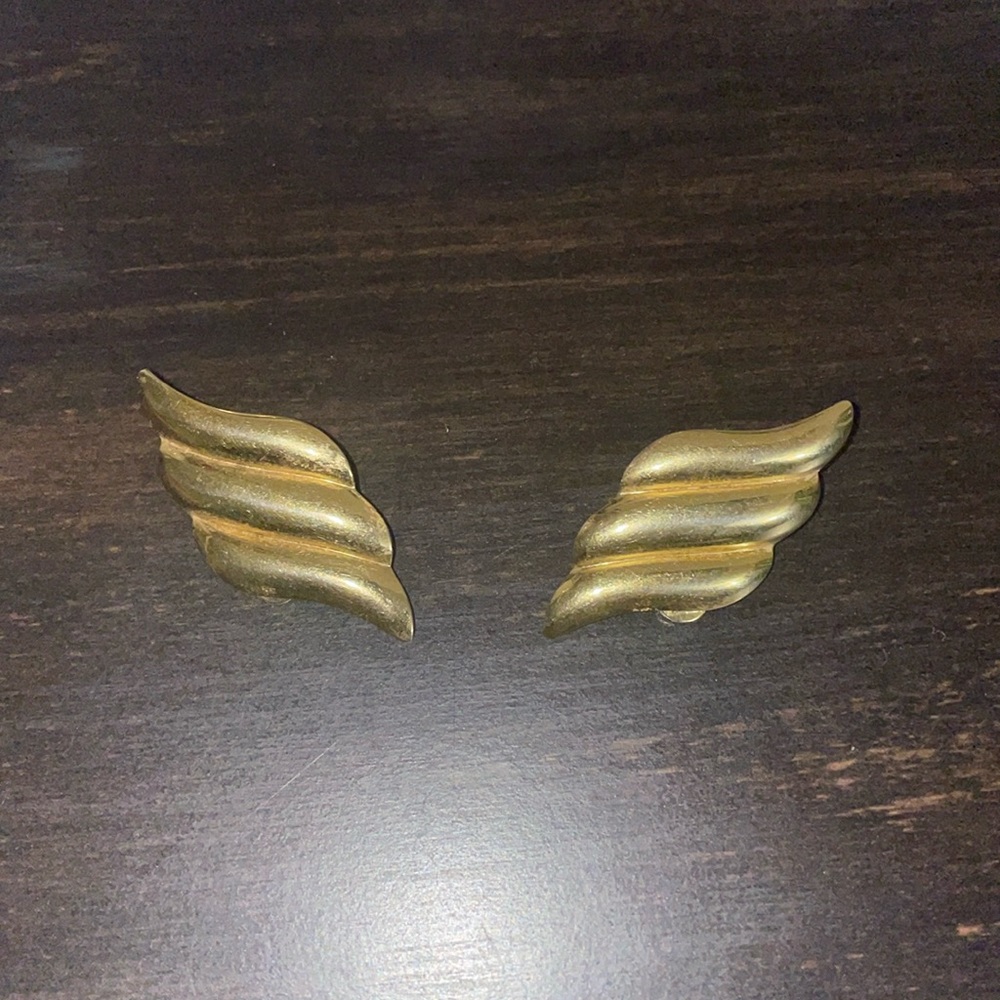Vintage Wing Clip on Earrings